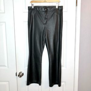 Zara Faux Leather Trousers Black sz XL